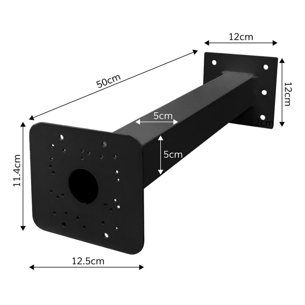 Soporte de 500mm para instalación de camara bullet en báculo de 6m de color negro thumbnail 2